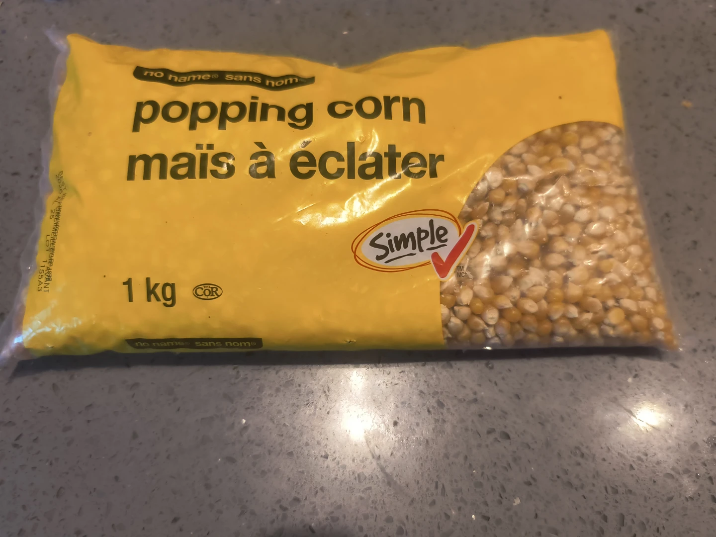 FREE: No Name Popping Corn 1kg