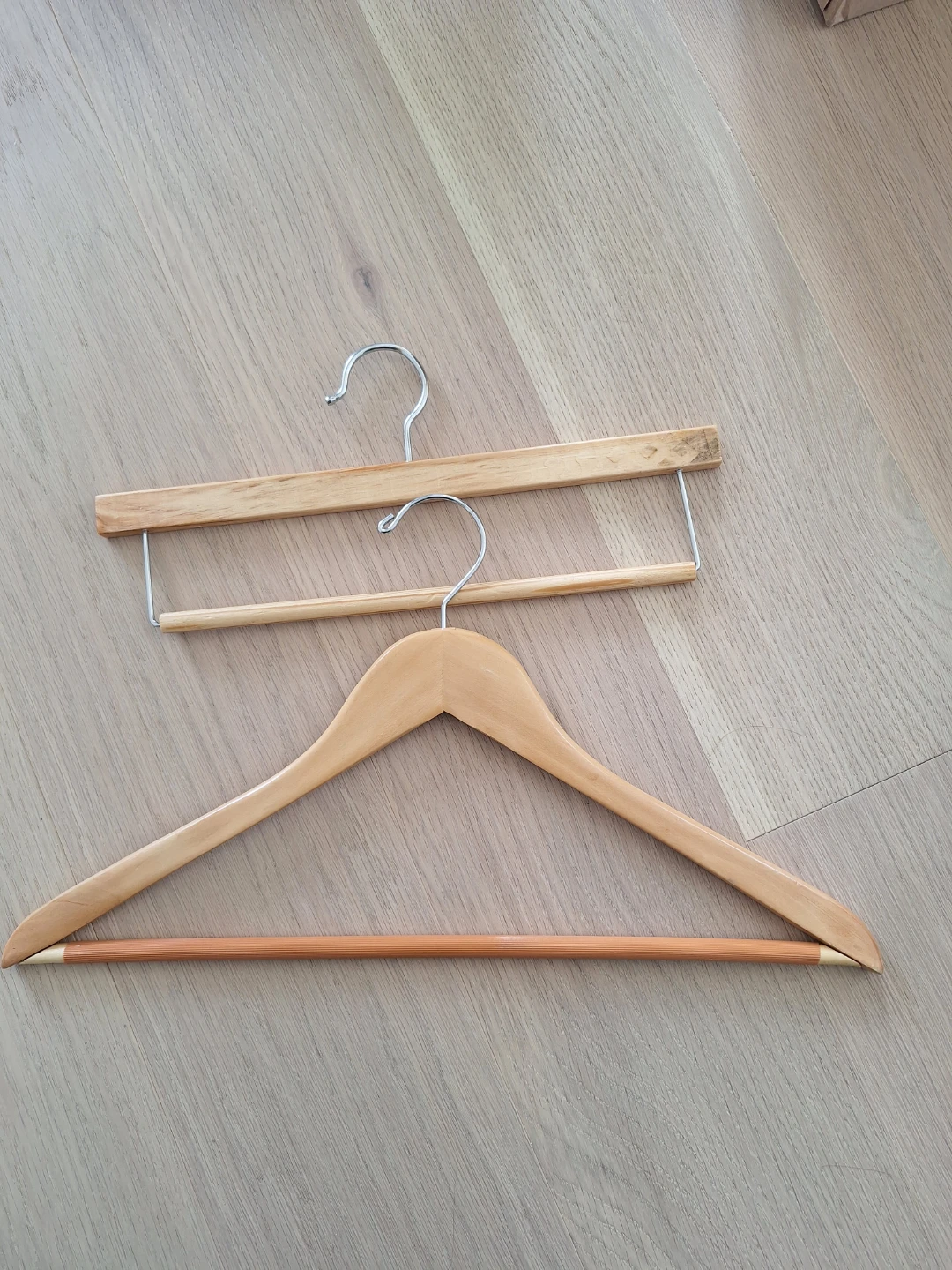 Two Wooden Clothes Hangers