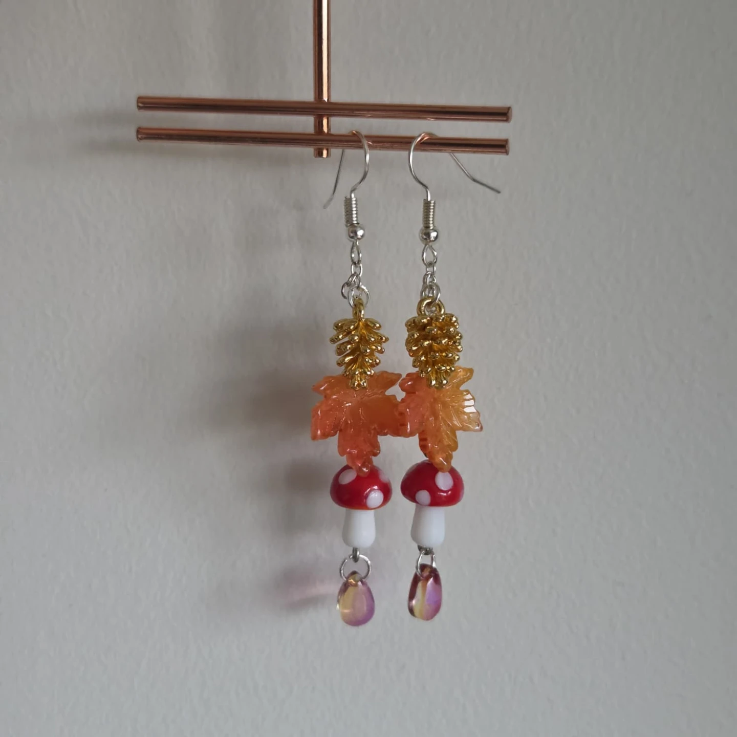 Handmade Autumn Dangle Earrings - photo 3