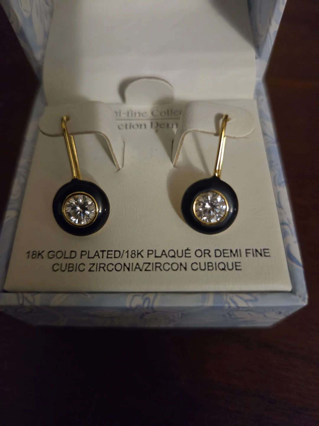 Cynthia Rowley 18K Gold Plated Cubic Zirconia Earrings