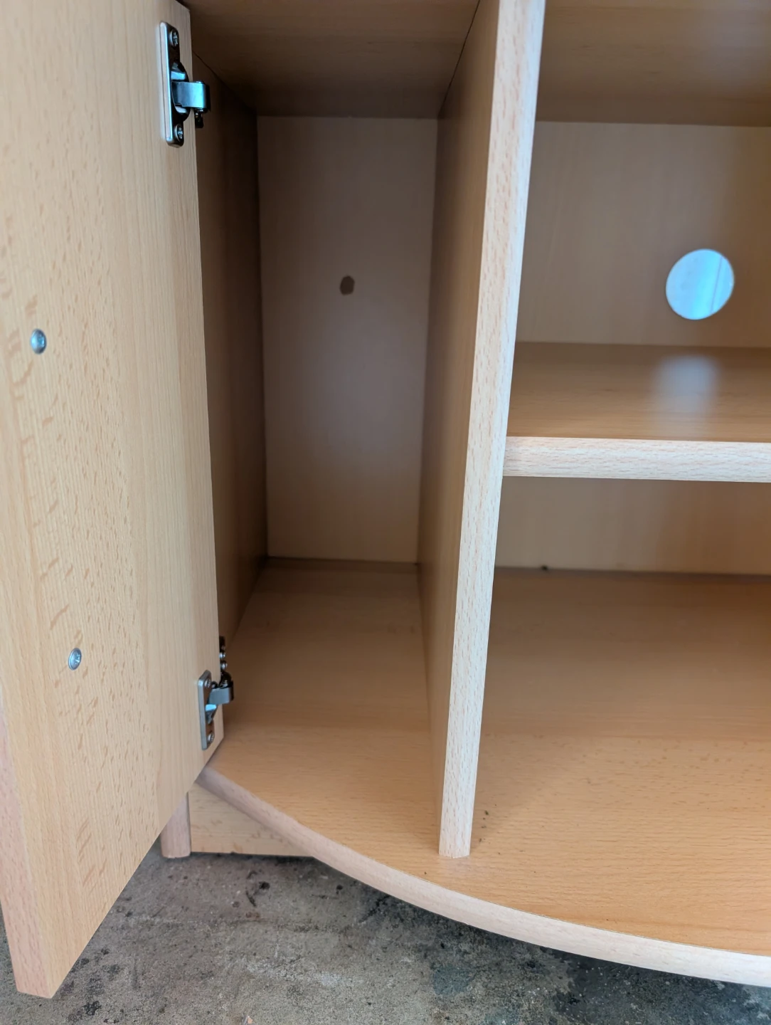 Light Wood Storage Cabinet with Shelves - photo 4