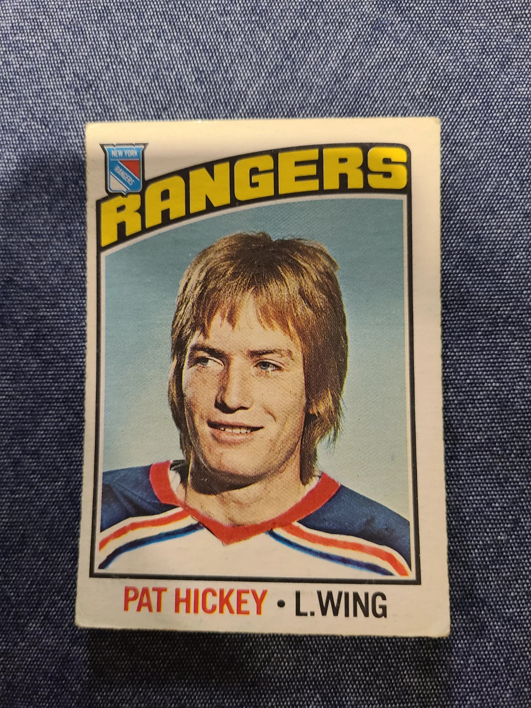 1976-77 O-Pee-Chee Pat Hickey NY Rangers Hockey Card