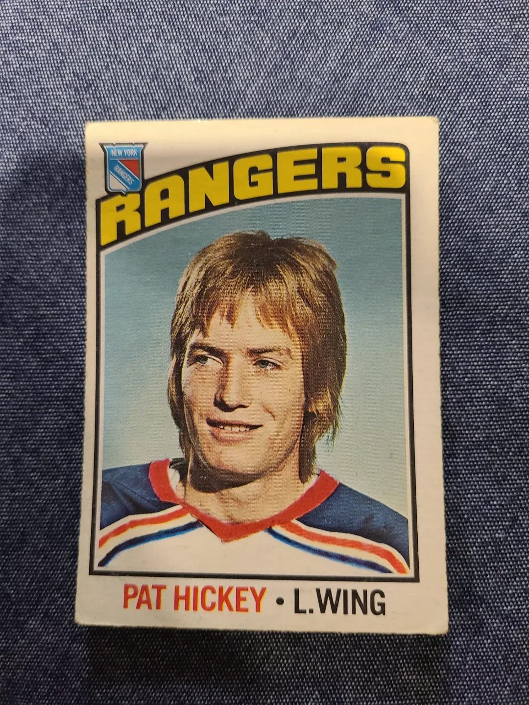 1976-77 O-Pee-Chee Pat Hickey NY Rangers Hockey Card