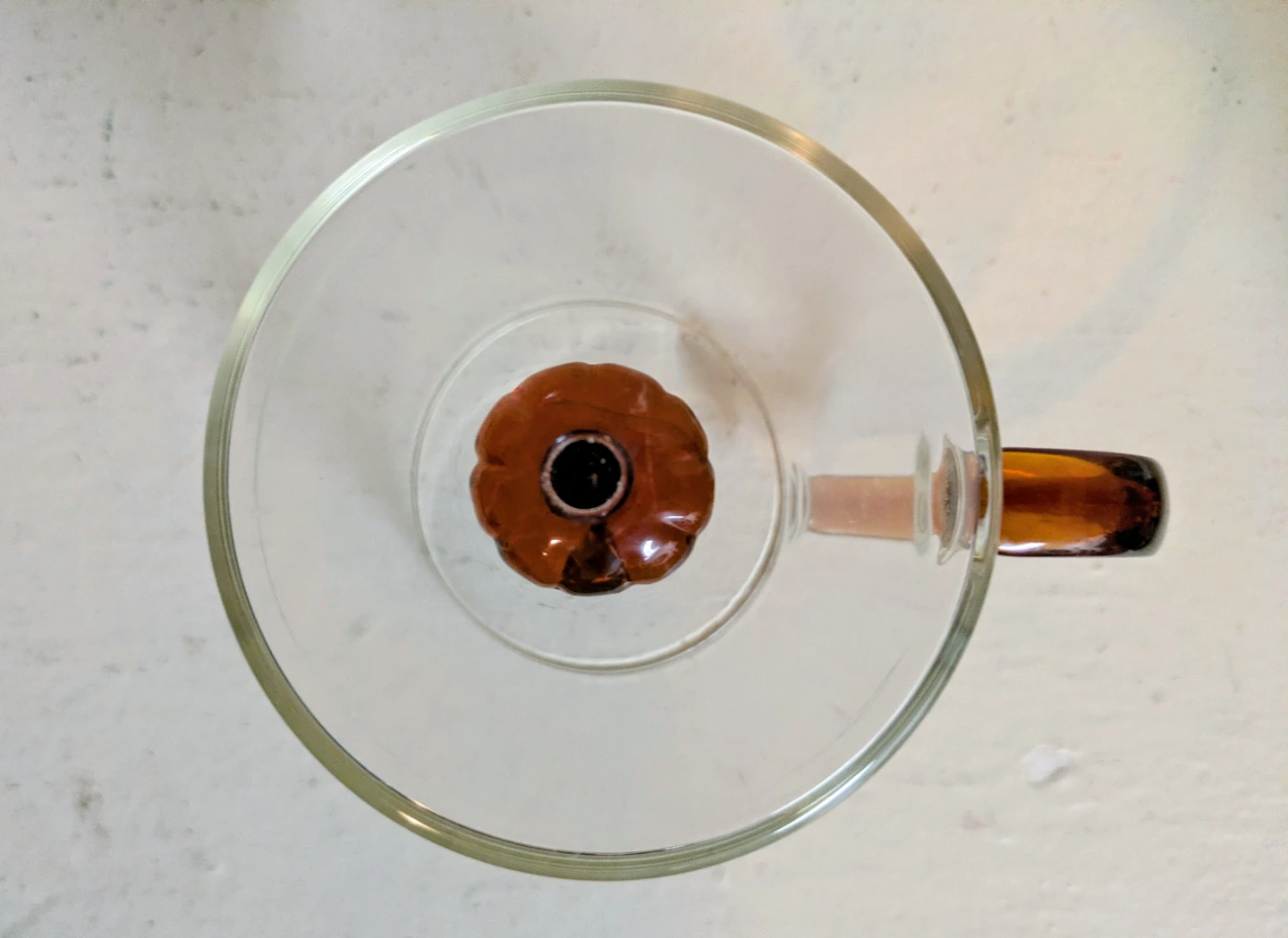 Clear Glass Mug with Pumpkin Accent - photo 3