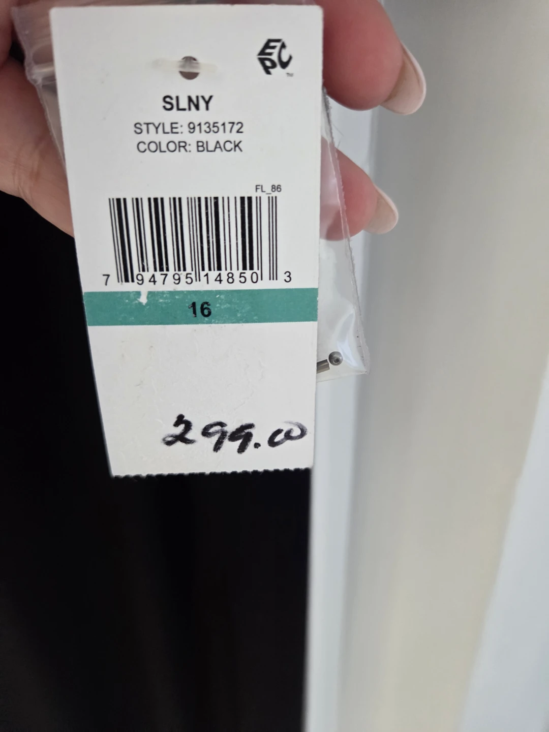 SLNY Black Dress, Size 16 - photo 3