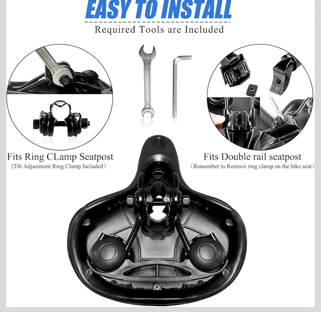 Gincleey Comfortable Waterproof Bicycle Saddle - photo 5