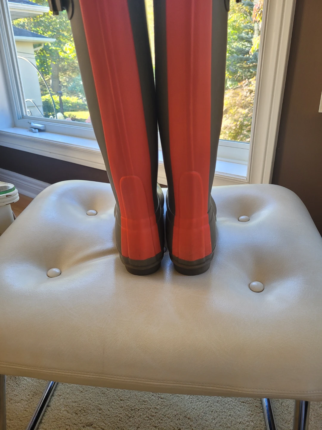 Authentic Hunter Boots Olive & Orange sz 38 - photo 3
