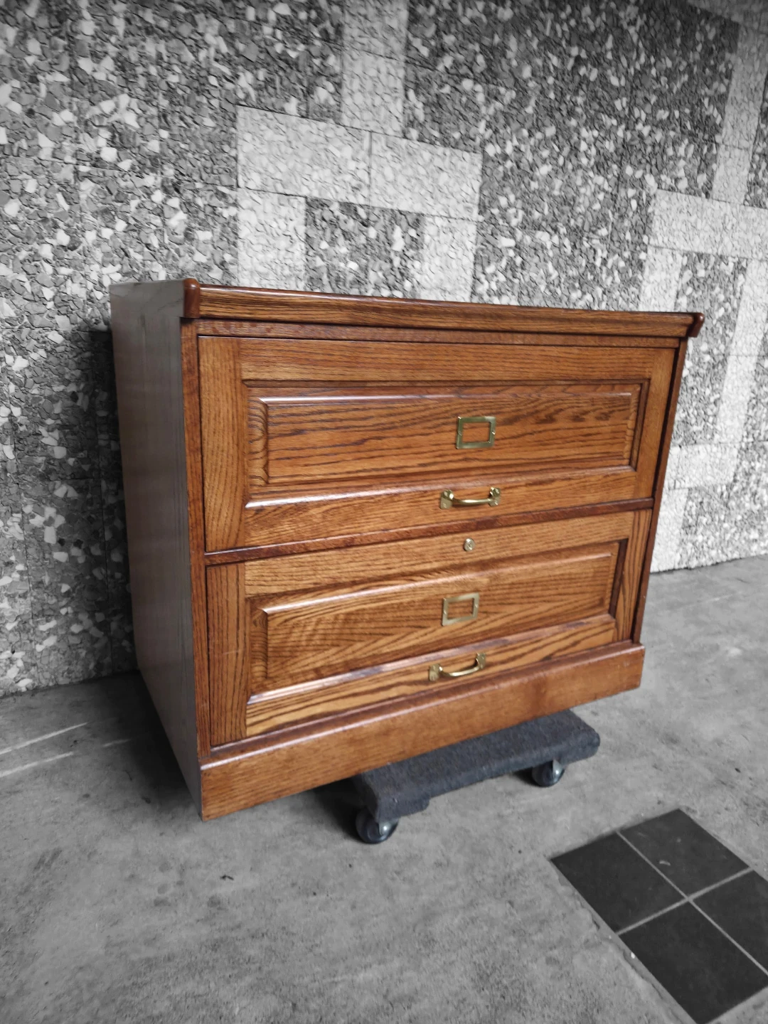 Vintage Tiger Oak Two Piece Stackable Filing Cabinet(s) - photo 3