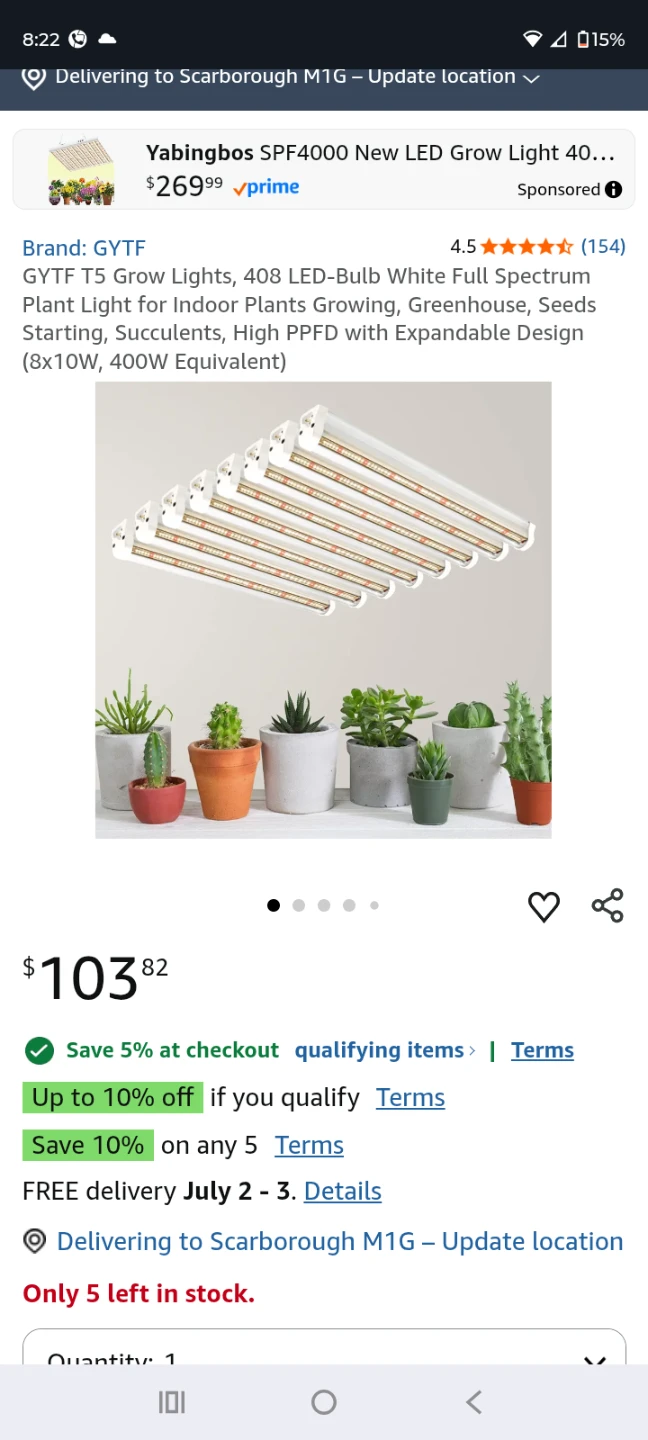 GYTF T5 Full Spectrum LED Grow Lights