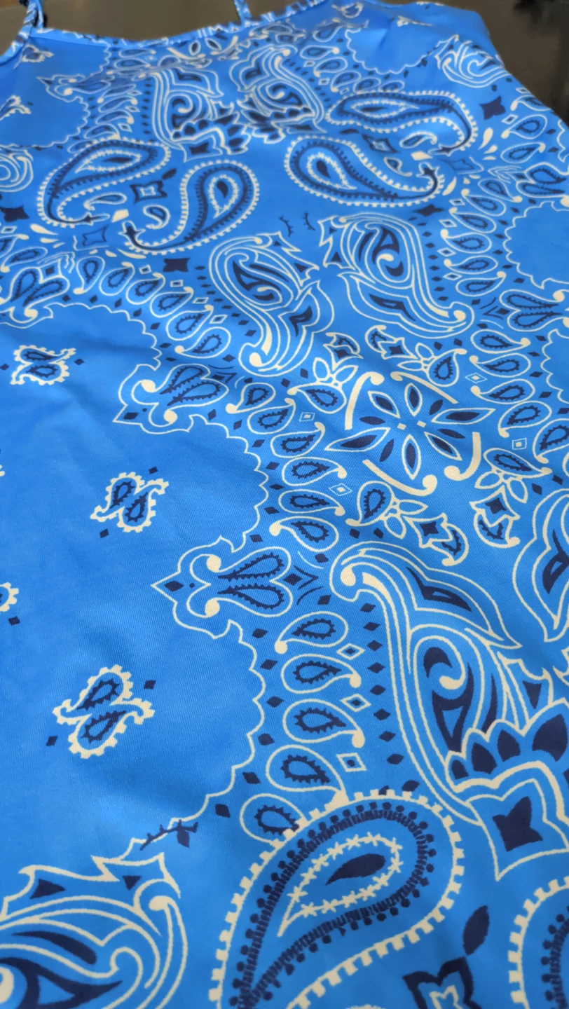 Blue Paisley Print Mini Dress - photo 2