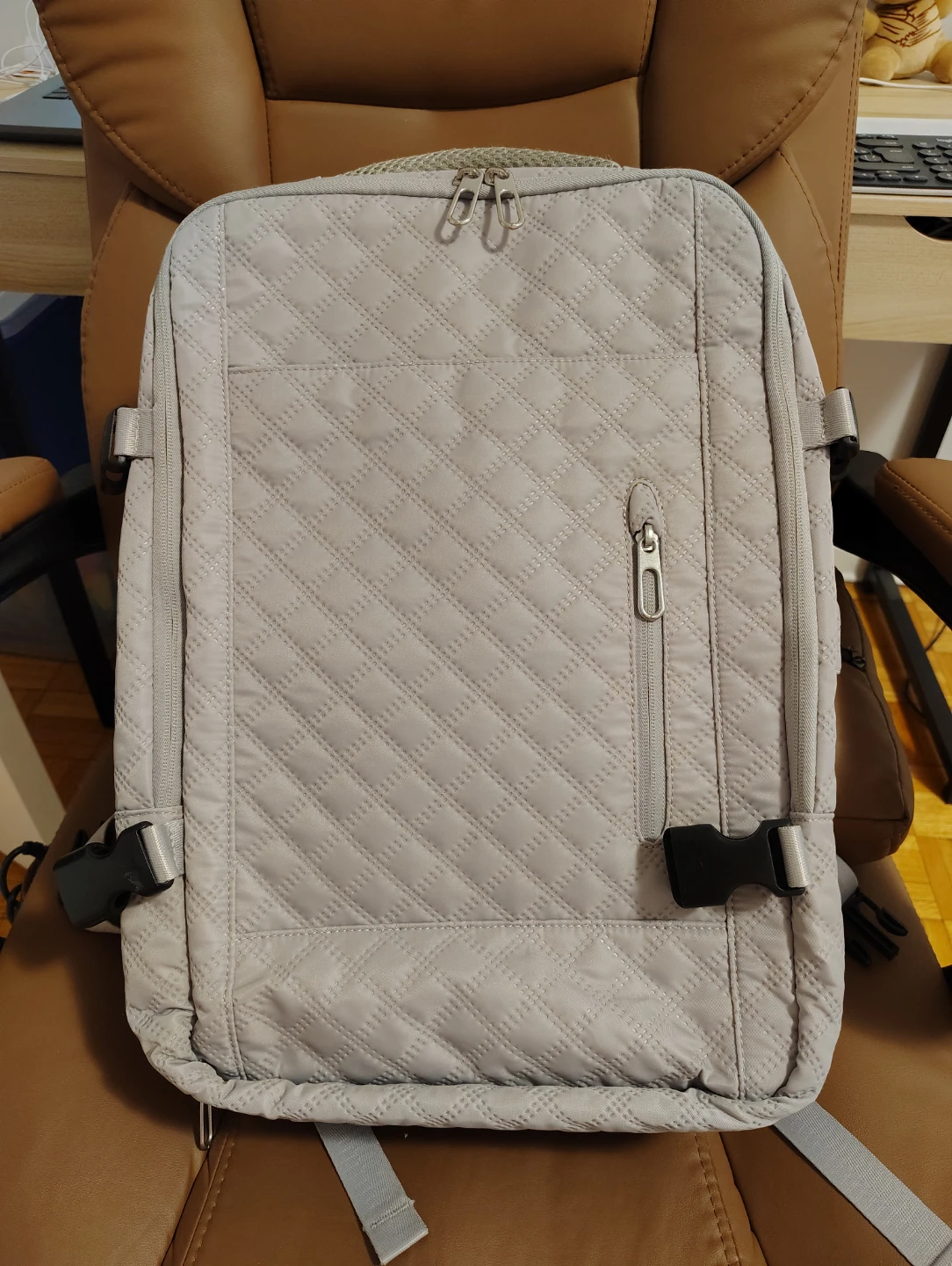 🤩 Large Gray Travel Backpack