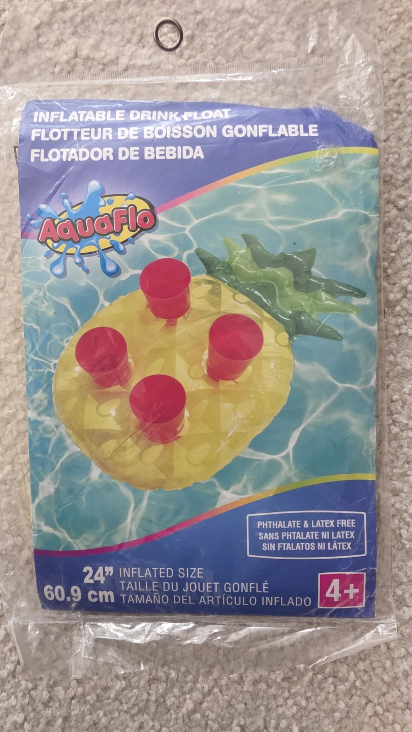 AquaFlo Pineapple Inflatable Drink Float