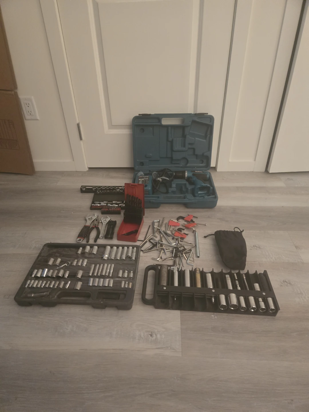Makita Drill and Assorted Tool Set