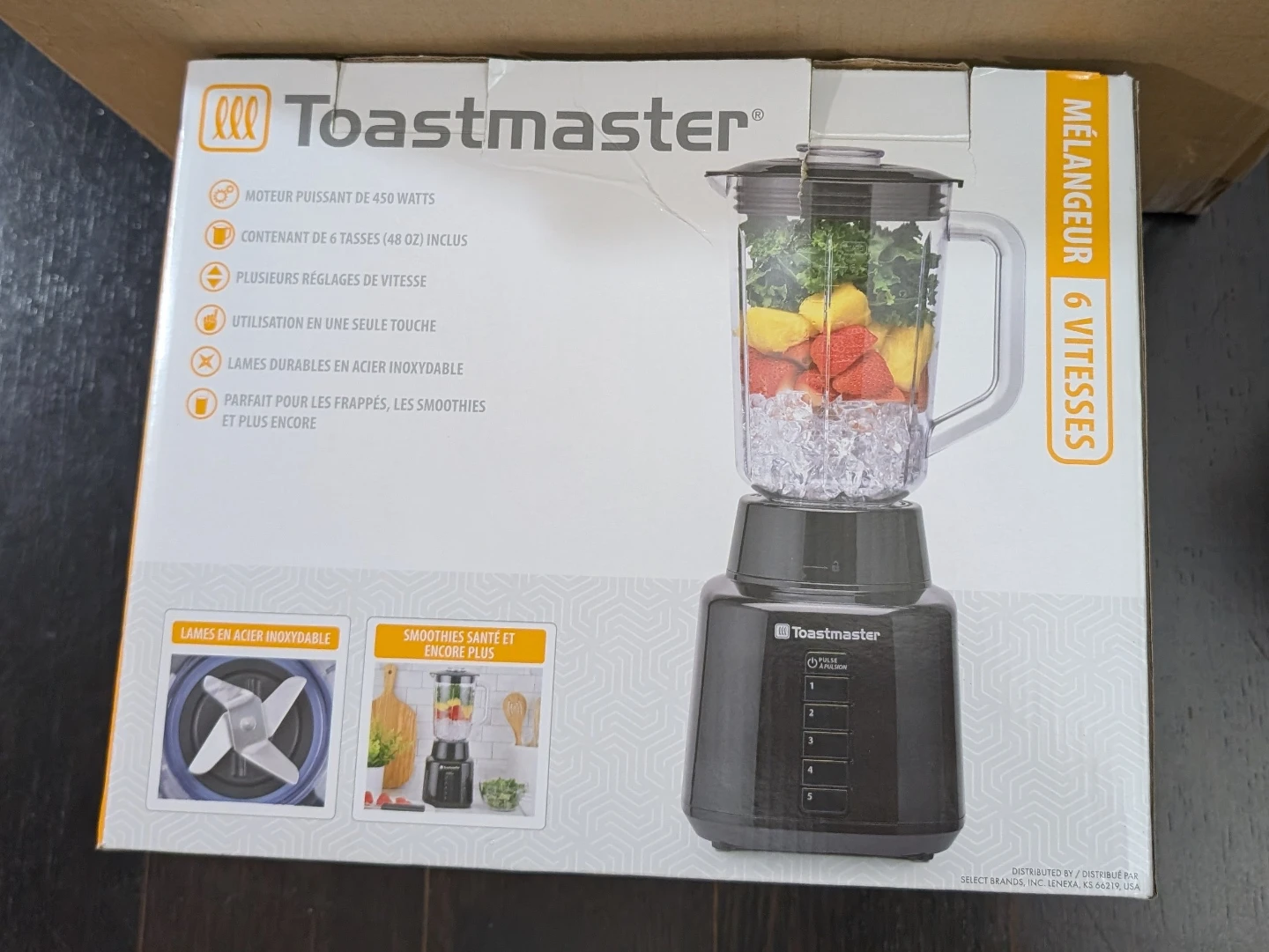 Toastmaster 5-Speed Blender (48 oz) – Black - photo 2