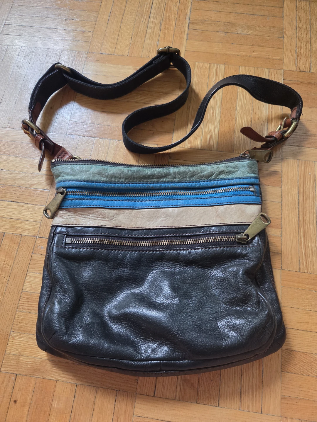 Fossil Multi-Coloured Leather Crossbody Bag