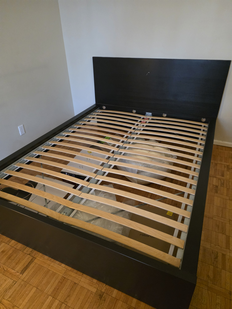 IKEA Malm Queen Bed Frame (Slats Included) – Optional Mattress