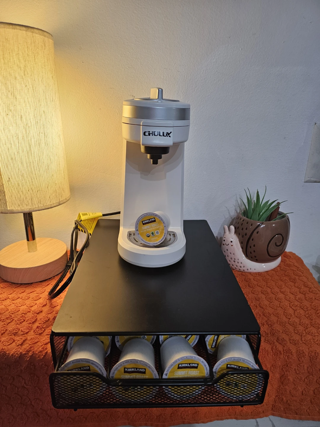Chulux Coffee Maker with Pod Holder and k cups COMBO
