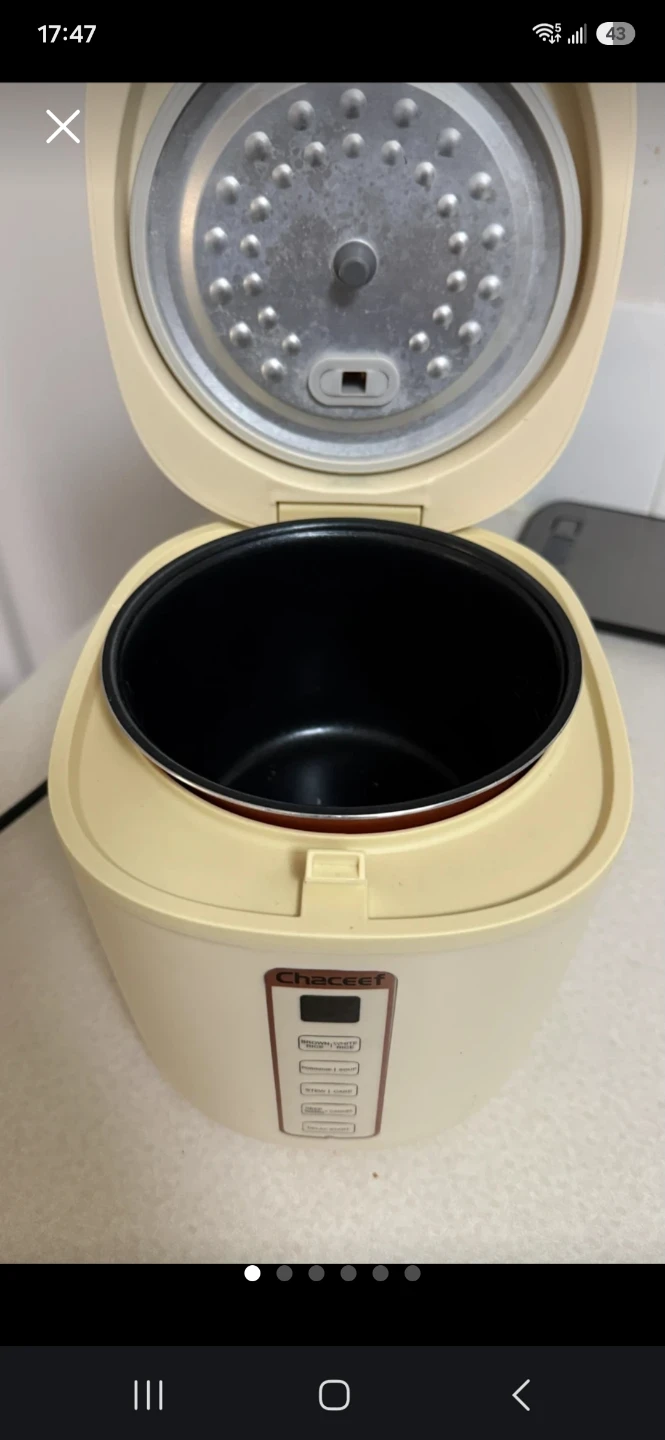 CHACEEF Mini Rice Cooker 1.2L - Beige