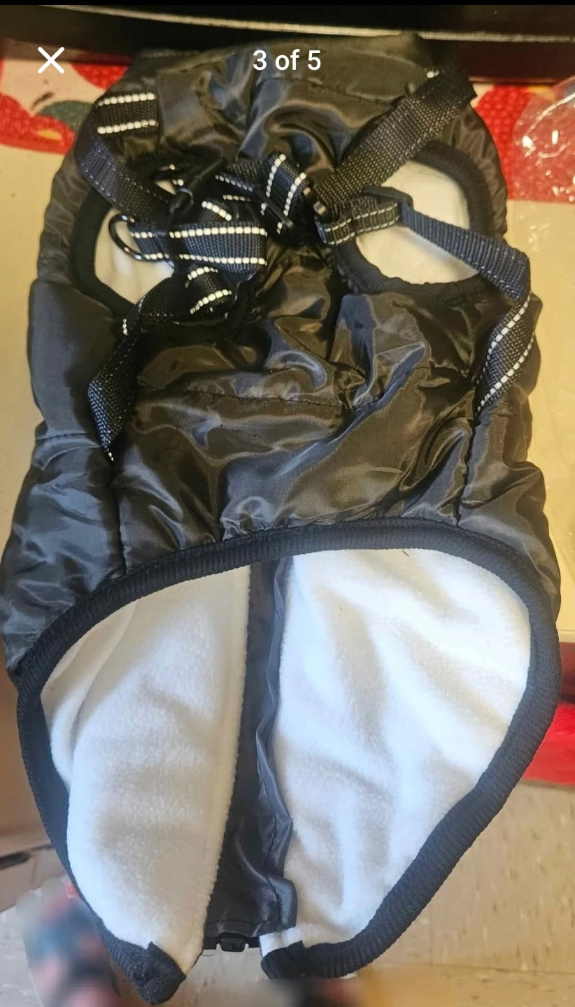 Black Insulated Dog Winter Vest with Harness . Is 2 jackets - photo 3