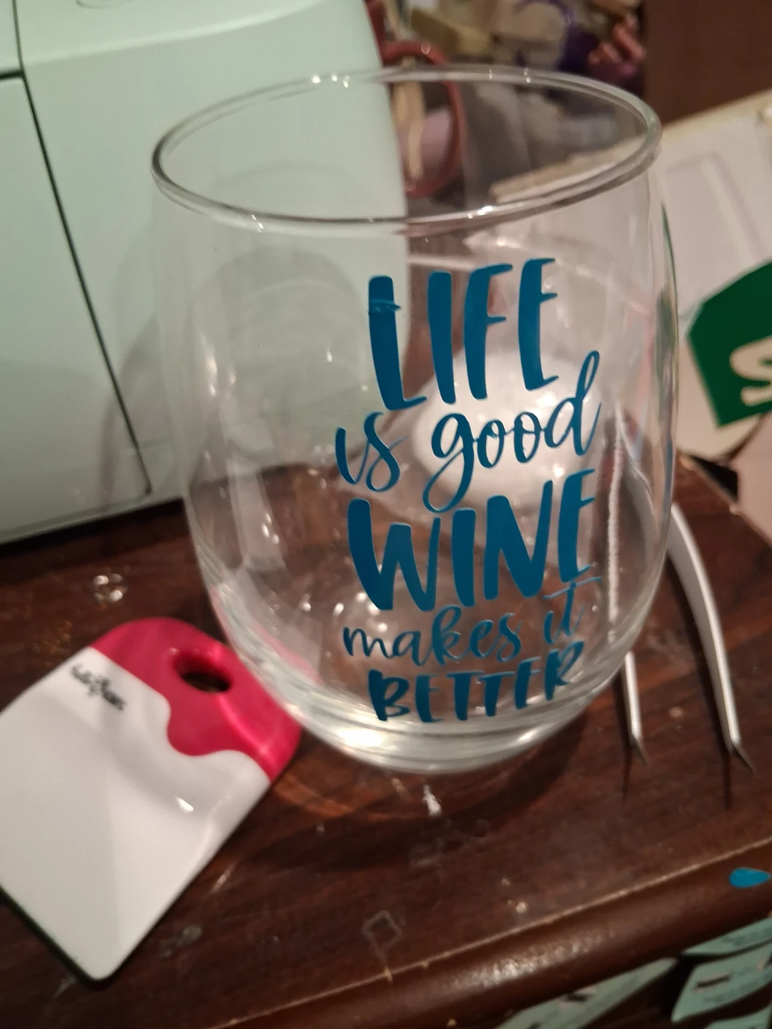 Life is good wine glass - photo 2