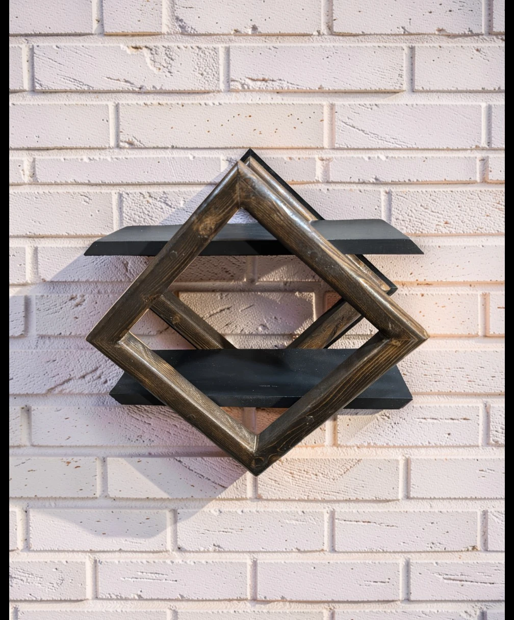 Diamond shaped wall shelf - photo 3