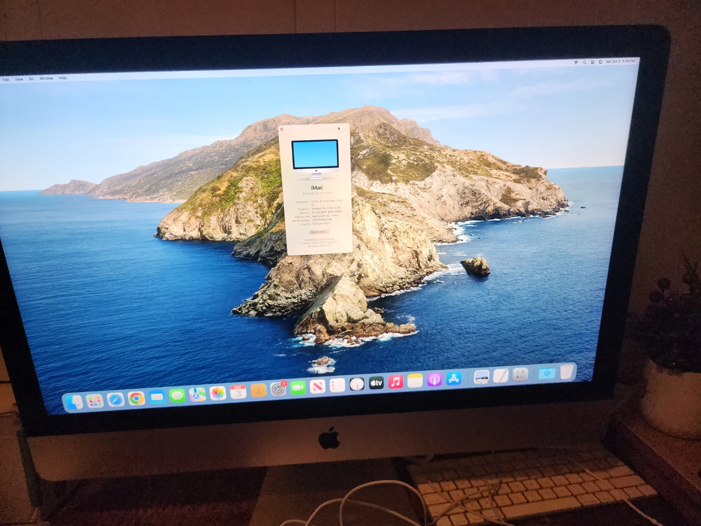Selling 27 iMac 2019 3GB 6 Core