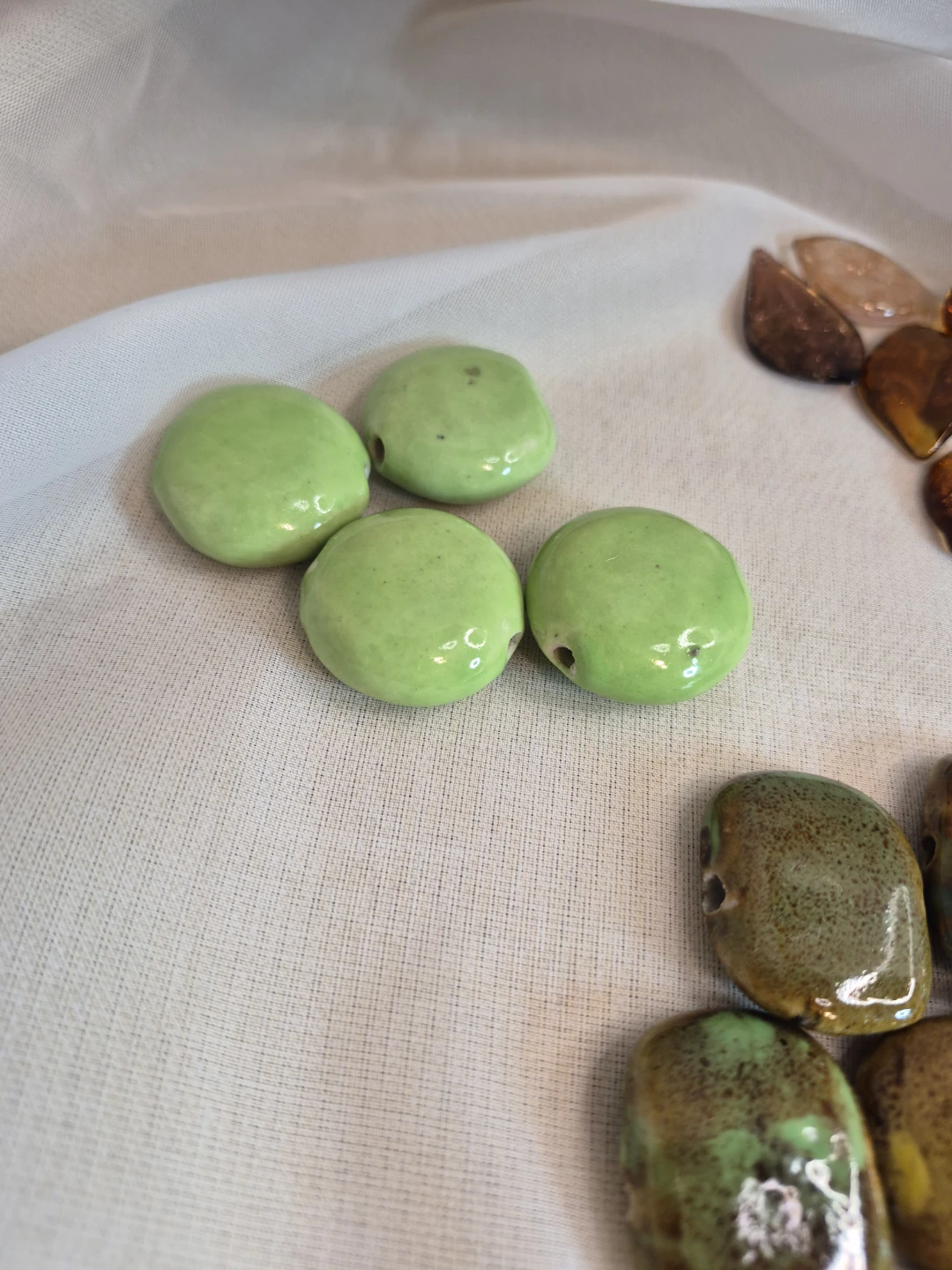 Mix Misc Lot of 23 Large Stone & Glass Beads - photo 5