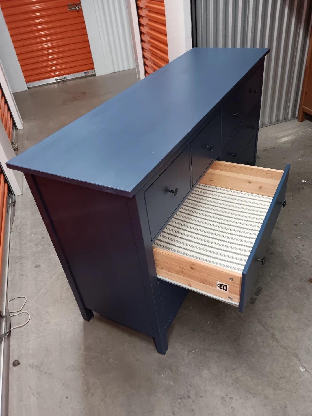 Blue Eight-Drawer Dresser - photo 3
