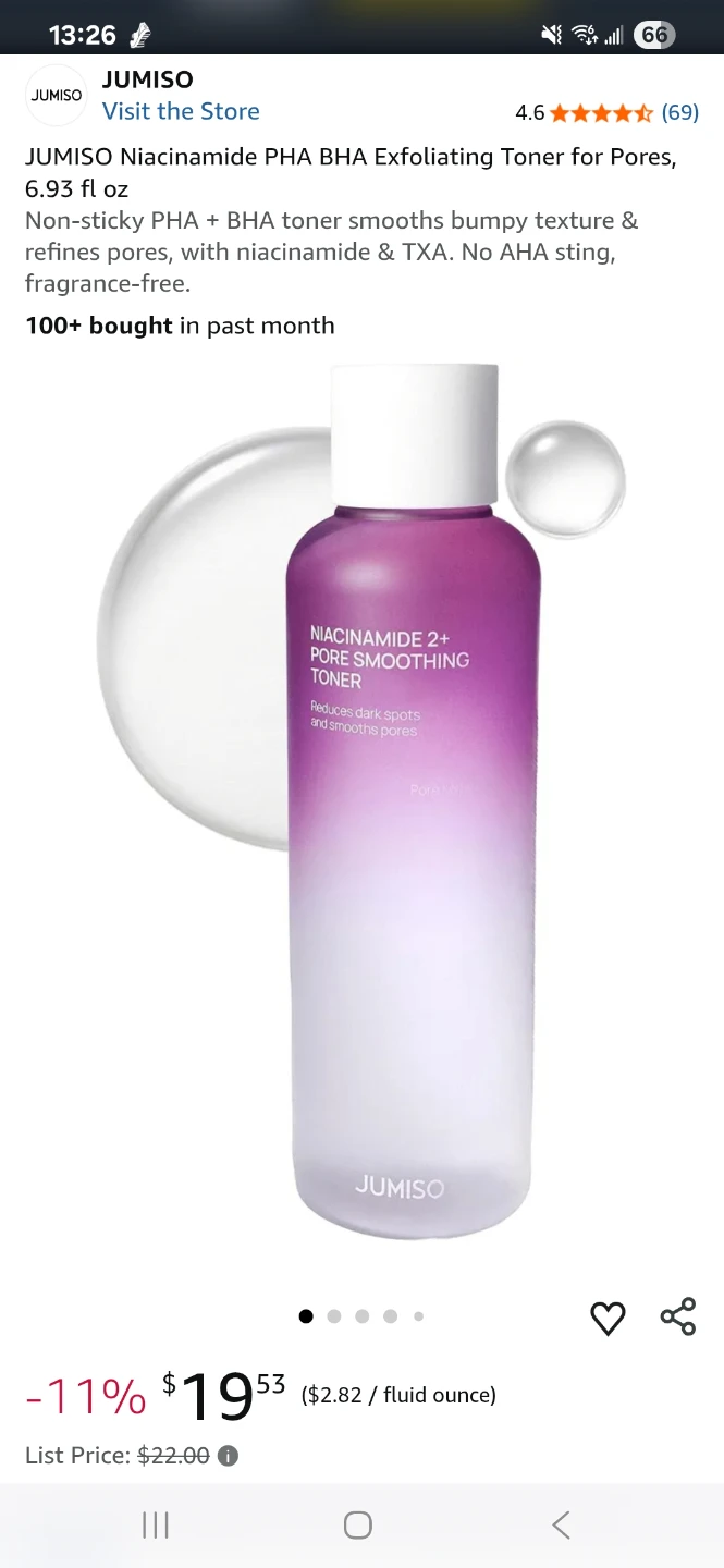 JUMISO Niacinamide Pore Smoothing Toner, Oil Control Cream - photo 2