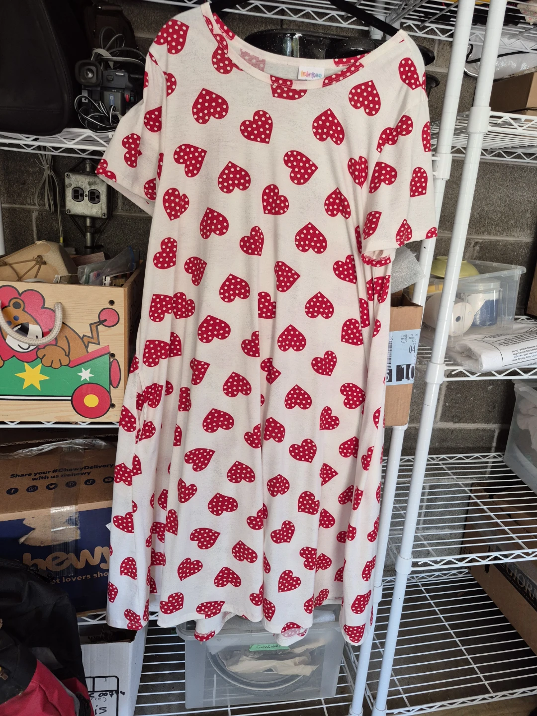 LuLaRoe Heart Print Dress XL - photo 4