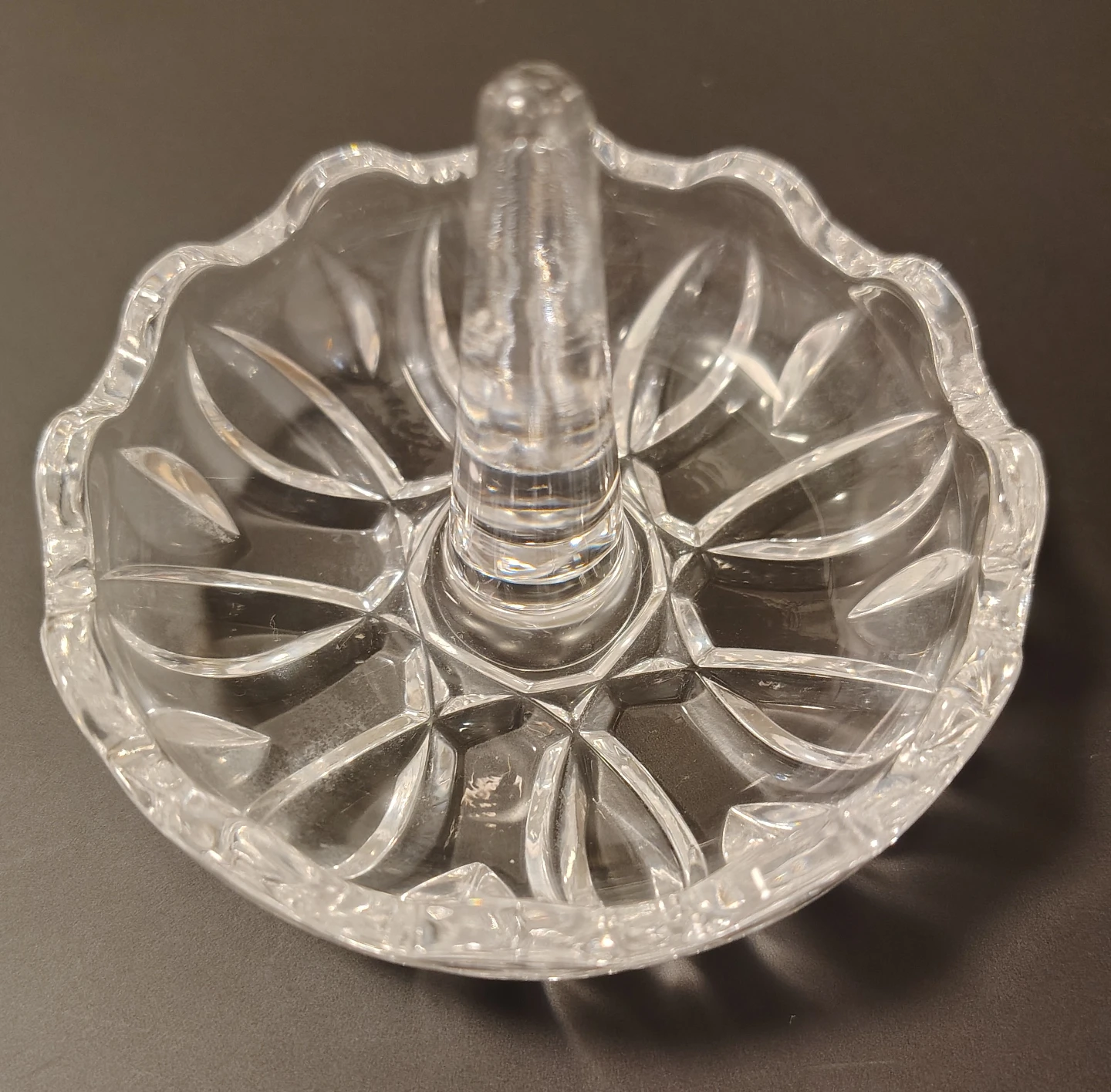 Clear Glass Ring Holder Dish