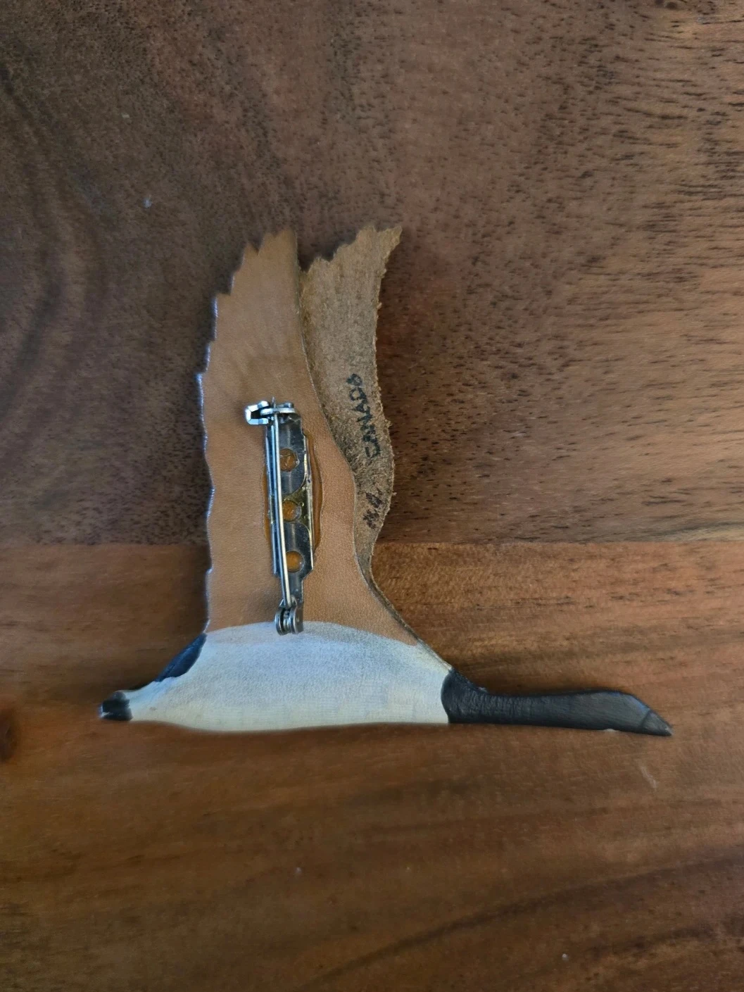Handmade Leather Canada Goose Leather Pin - photo 2