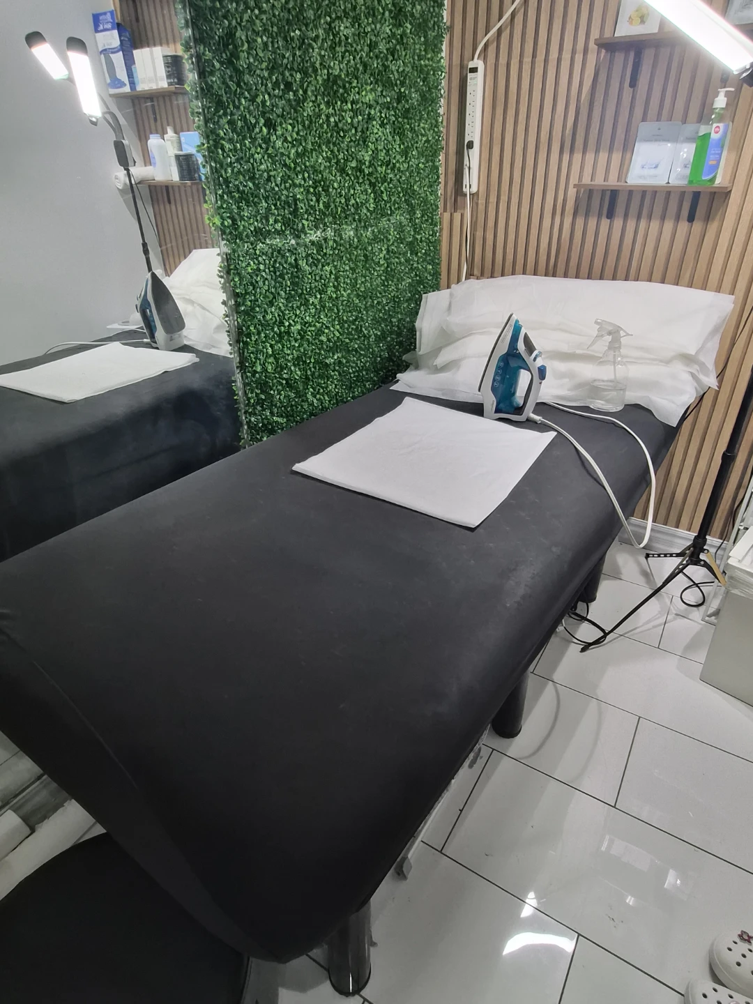 Black Massage or Esthetic Treatment bed