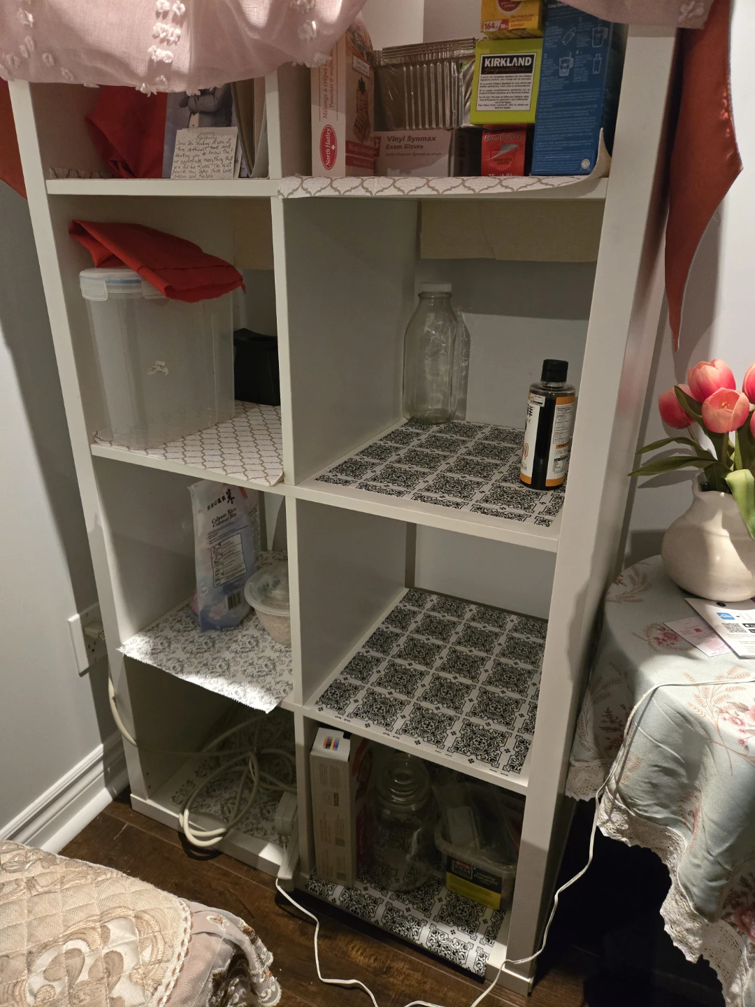 White 8-Cube Storage Shelf