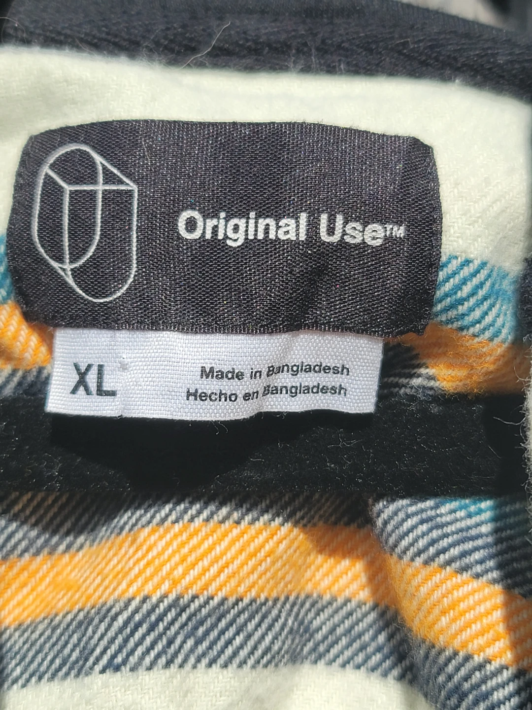 Original Use Striped Hooded Flannel Shirt XL - photo 3