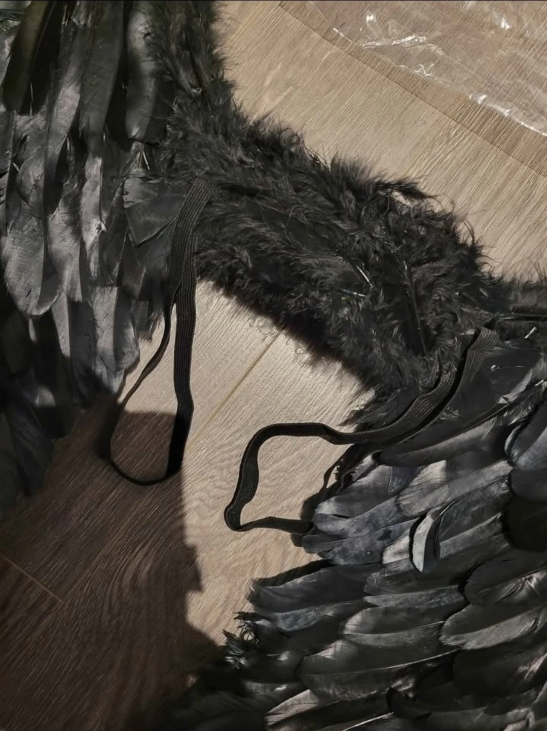 Adult size Black Feather Wings Costume Accessory - photo 4