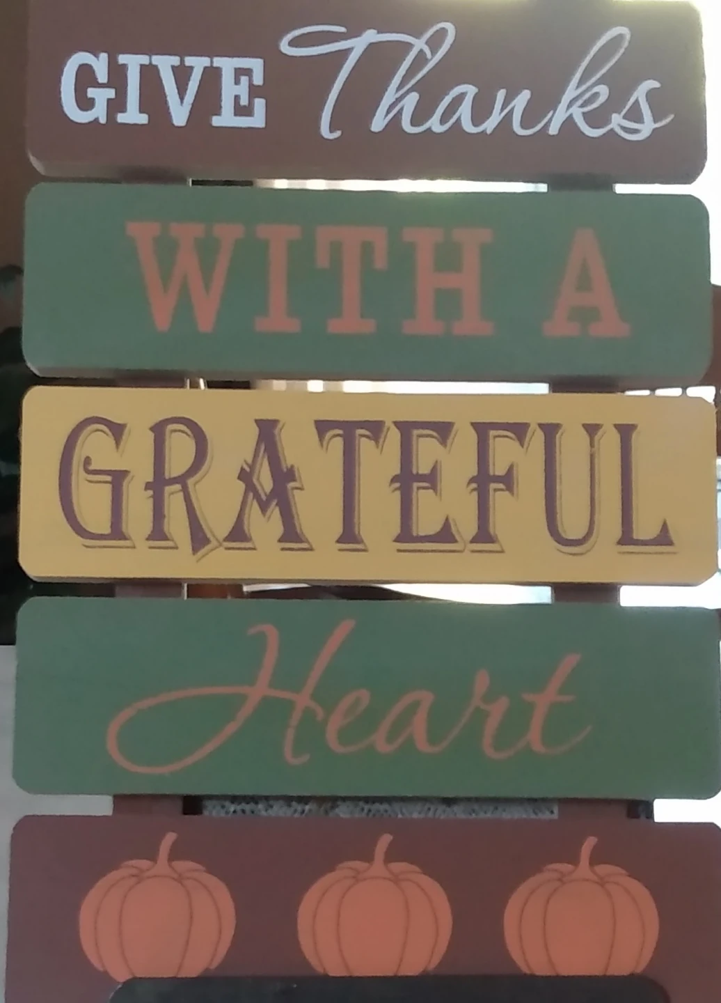 Thanksgiving wooden wall sign