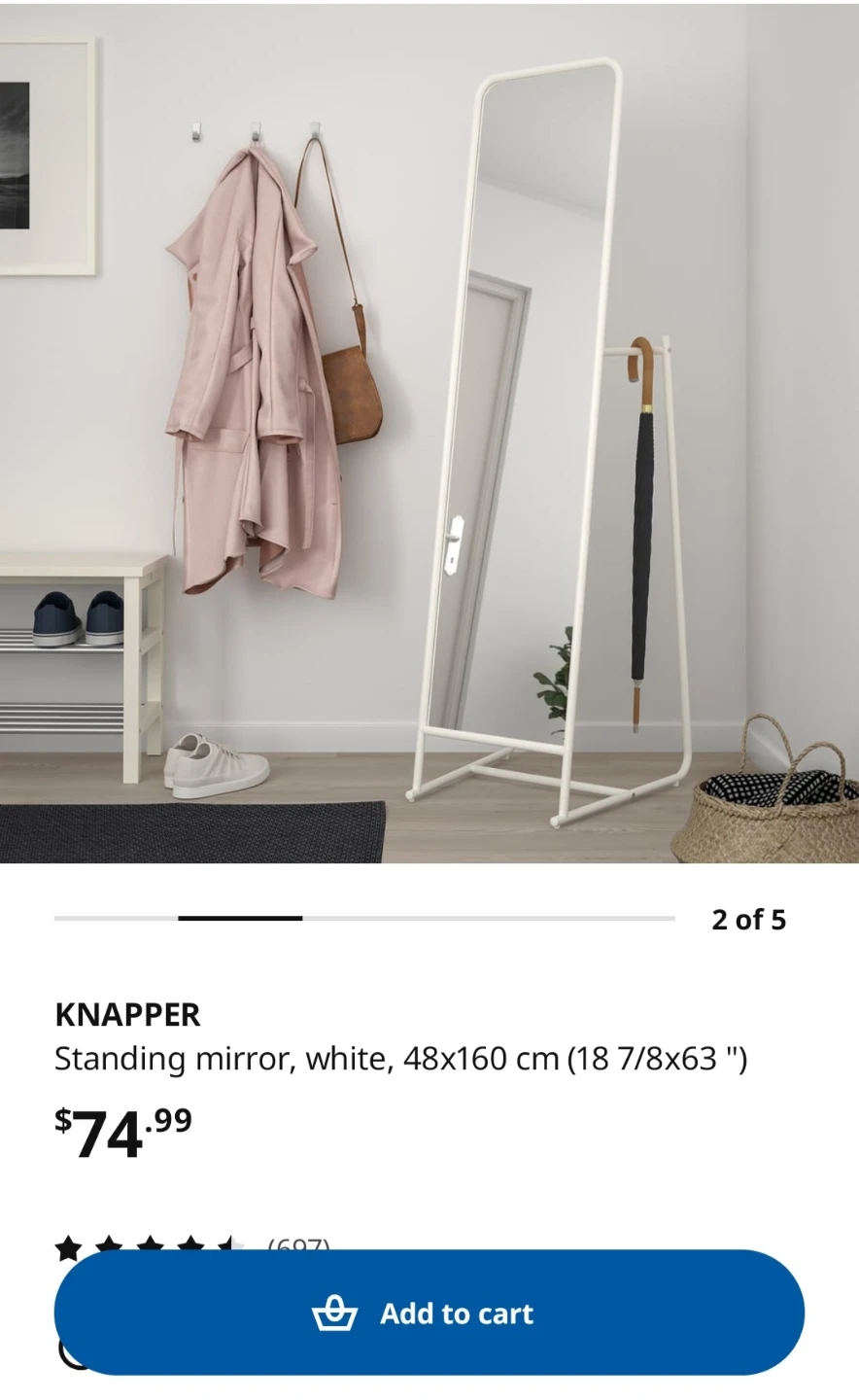 IKEA Standing Mirror - photo 2