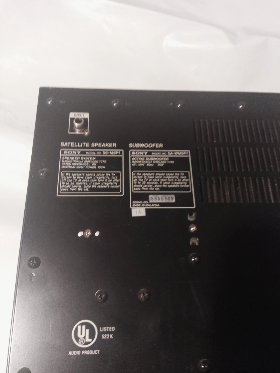 Sony Active Subwoofer SA-WMSP1 - photo 5