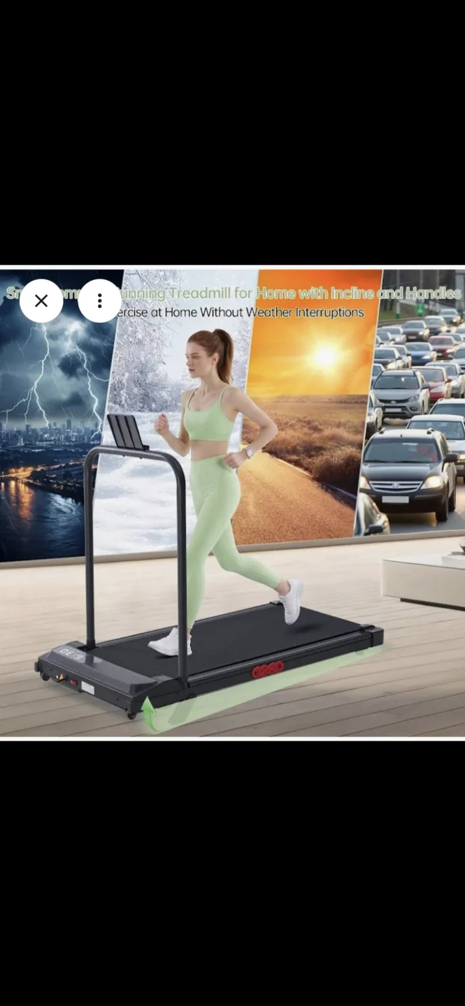 Compact Folding Walking and Running Treadmill
