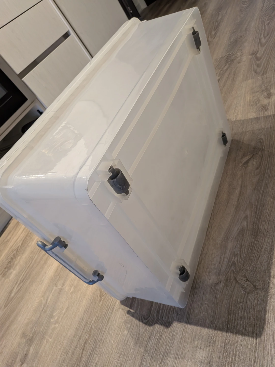 Clear Plastic Storage Bin with Wheels - photo 3