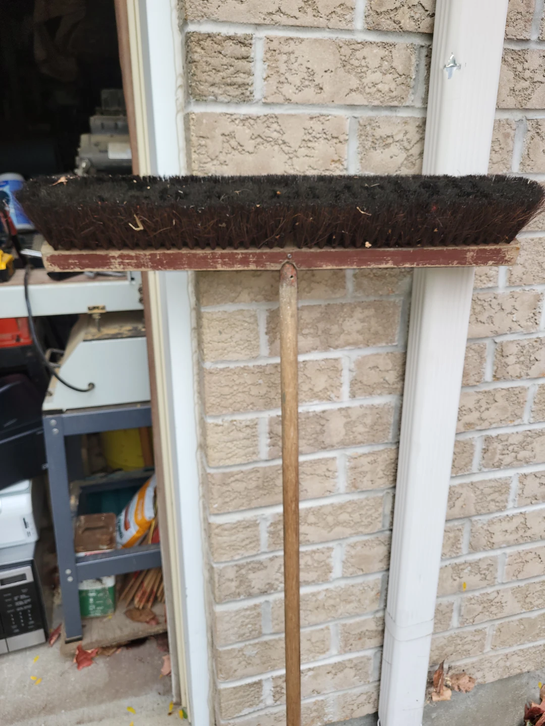 Large Wooden Push Broom