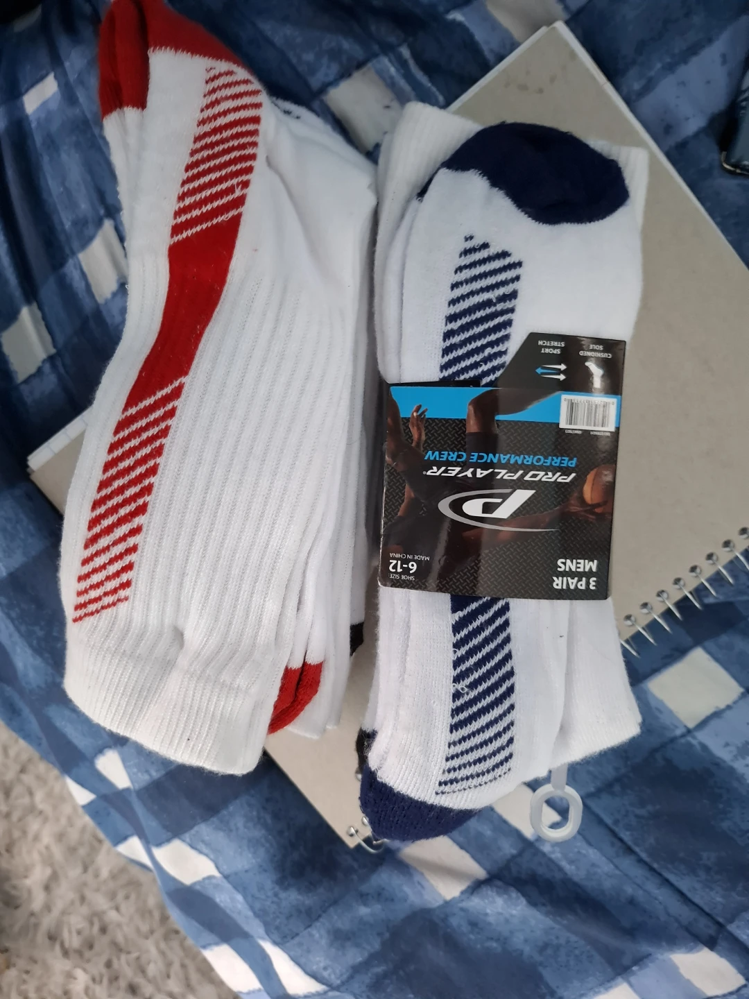 3 Pair Pro Player Performance Crew Socks