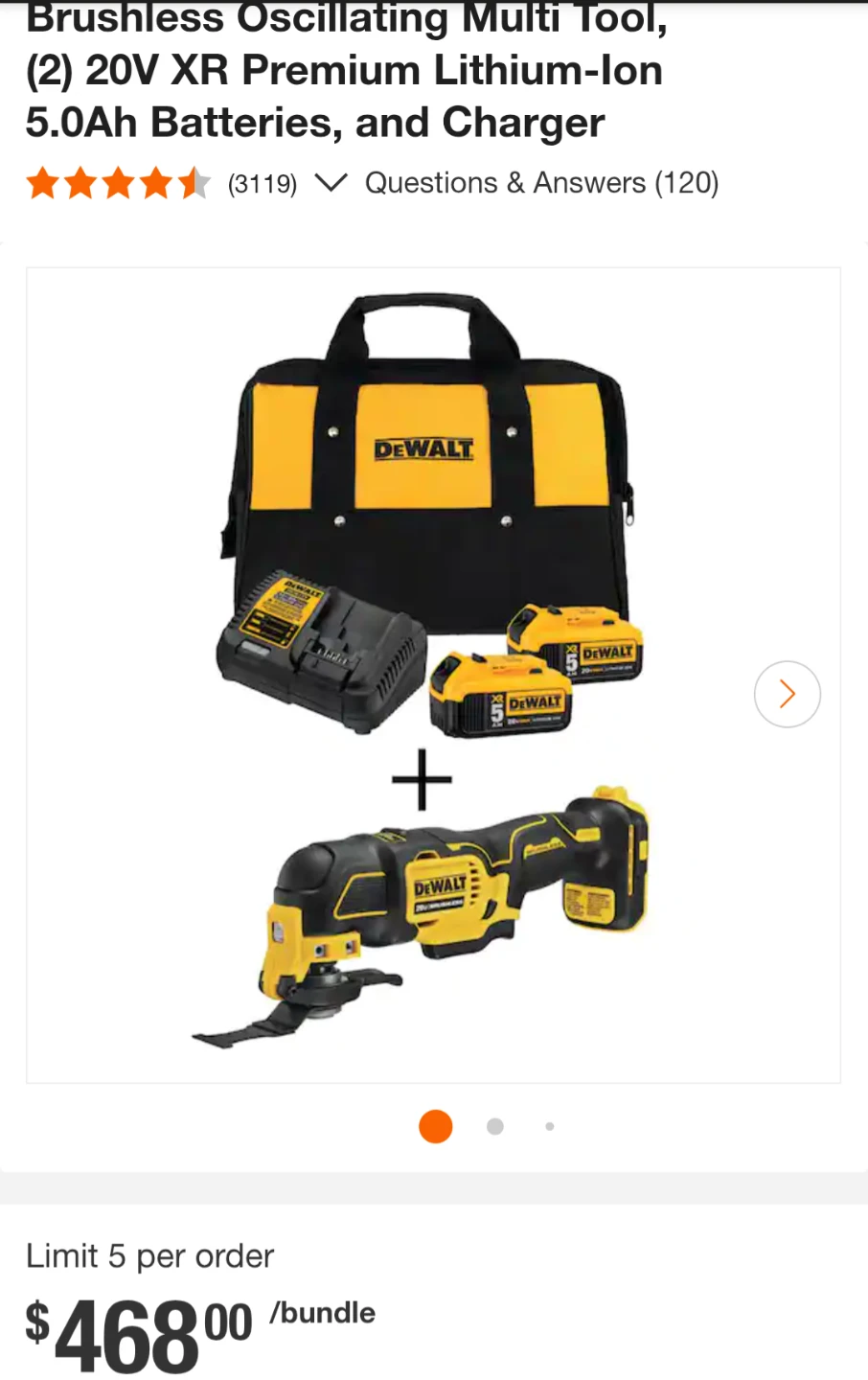 20V Max DeWalt XR 3-Speed Multi-tool PRO Combo Kit - photo 2
