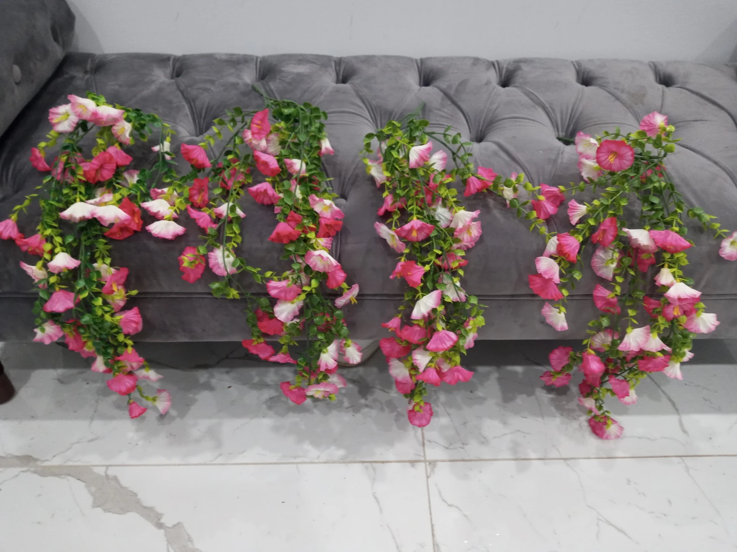 Set of 4 Artificial Hanging Flower Vines - photo 2