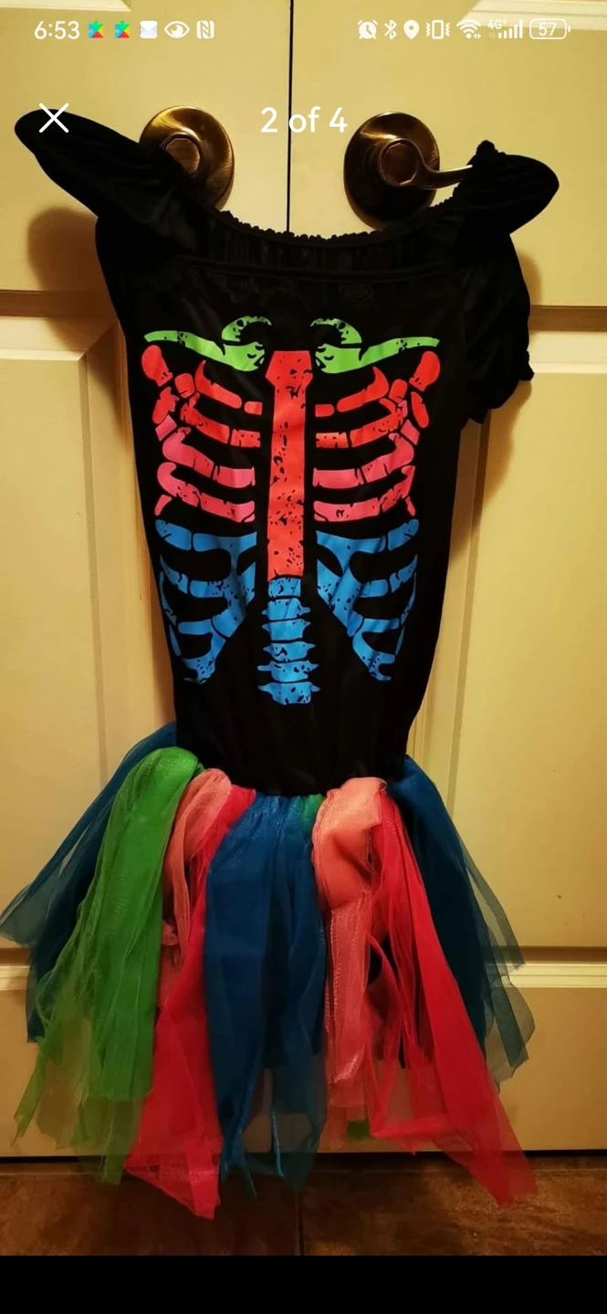 Spirit Halloween Skeleton Costume Child Large 12-14