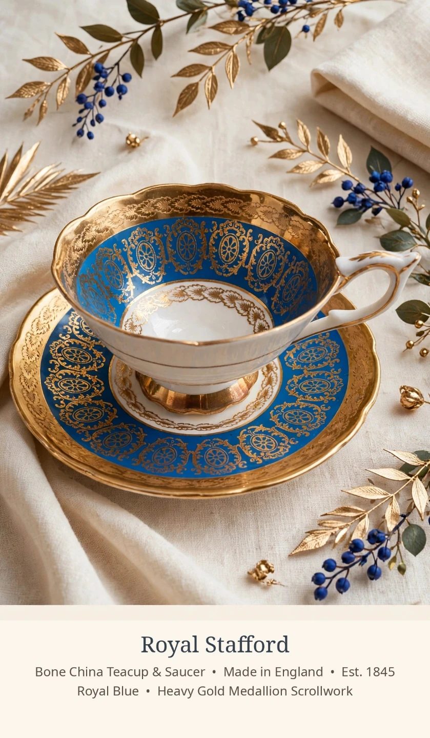 Royal Stafford Bone China Teacup and Saucer