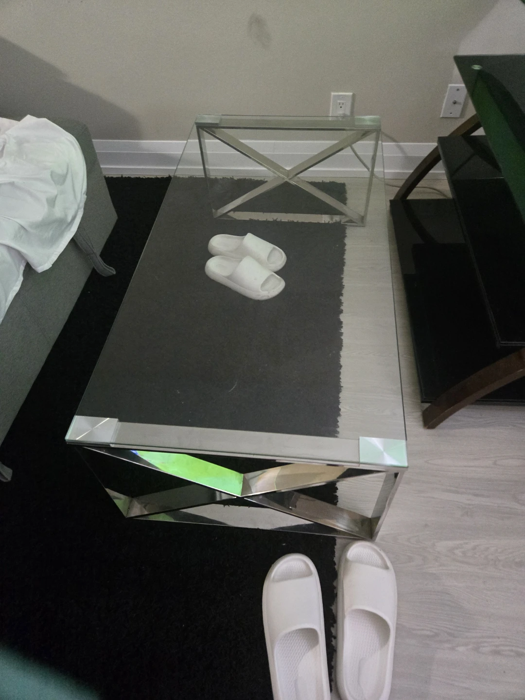 Chrome and Glass Coffee Table