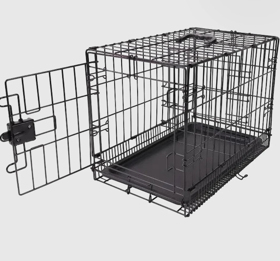 Collapsible Black Wire Pet Crate