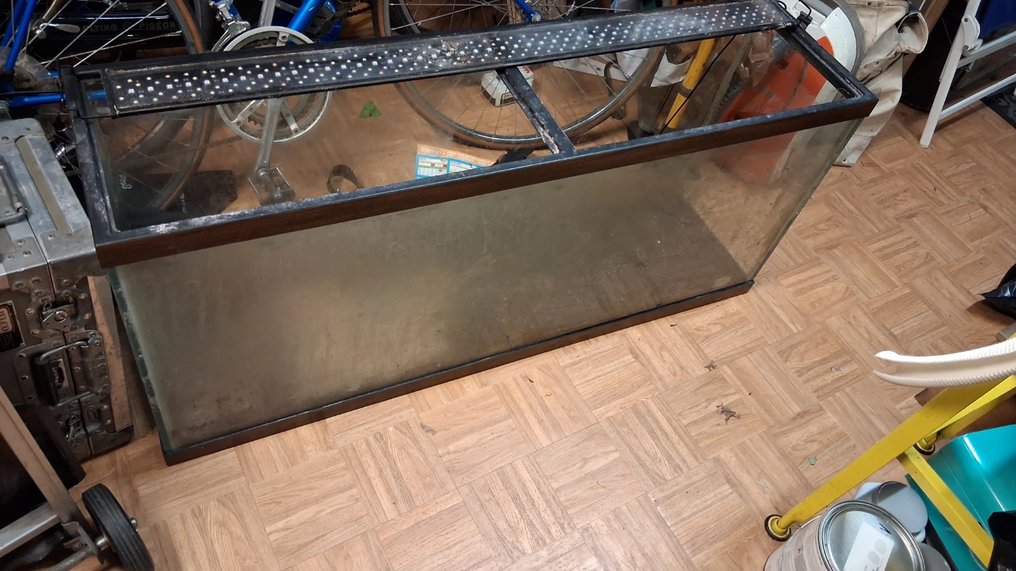 Large Glass Aquarium Tank with LED Light